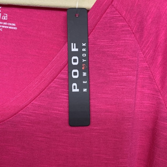 Poof New York Pink Peplum Blouse 2X Plus - Picture 5 of 7